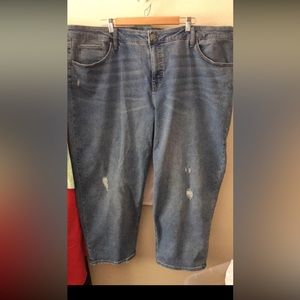 NWT high-rise stretch denim slim straight crop pants 26 W (4XL)